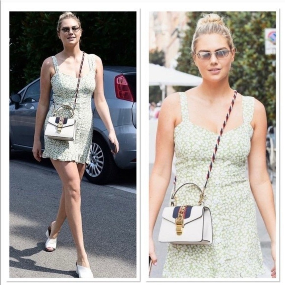 FAITHFULL THE BRAND Kate Upton Lou Lou Mini Dress Avocado Green‎ Bella Floral 4